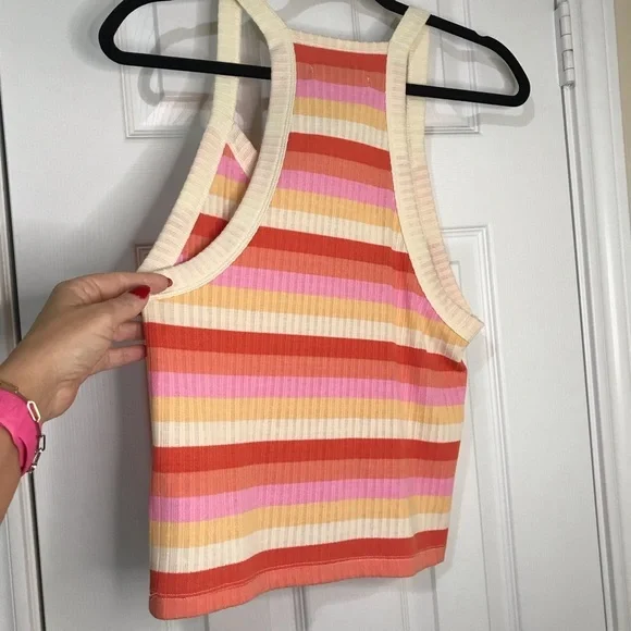 Rip Curl Orange Pink Fitted Tank Top - Picture 5 of 5